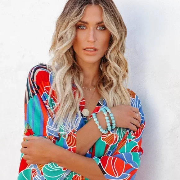 KARMA BEADED BRACELET - TURQUOISE - Picture 2 of 3